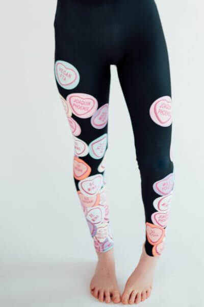 Joaquin Phoenix love hearts legging