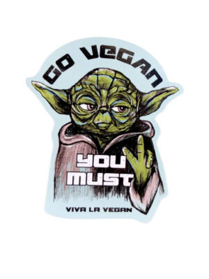 Vegan Sticker. Go vegan you must, vinyl sticker by eco-ethical brand Viva La Vegan