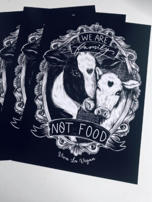 We are family not food A4 Art print