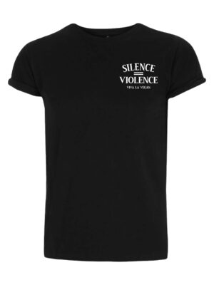 Silence equals violence organic tshirt by Viva La Vegan
