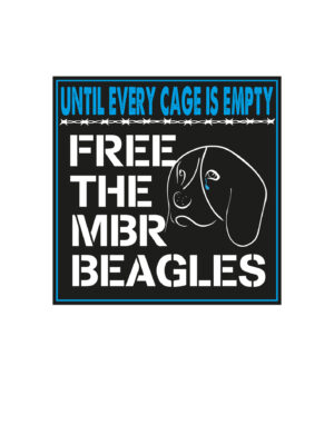 Free The MBR Beagles. Until Every Cage Is Open Vinyl Sticker