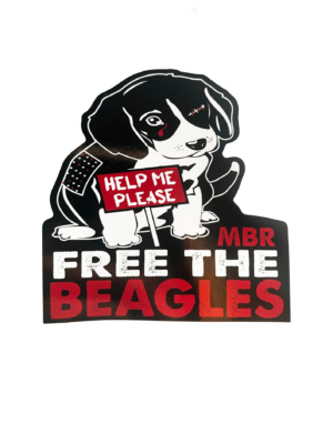 Free the MBR Beagles Sticker. Illustration of a puppy beagle