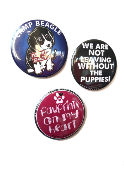 camp beagle 3 fridge magnet designs by Viva La Vegan