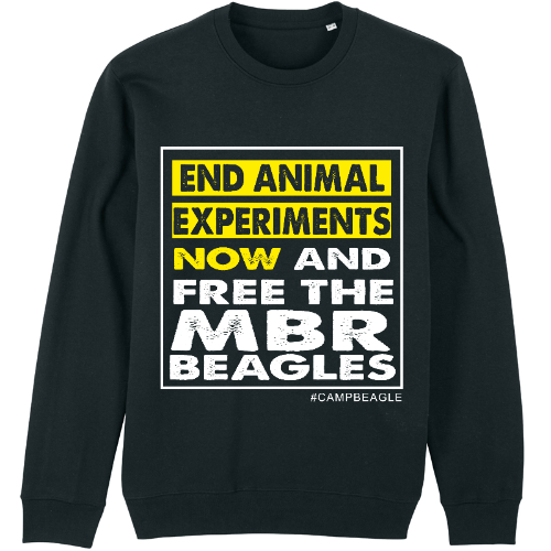 end animal experiements sweatshirt yellow