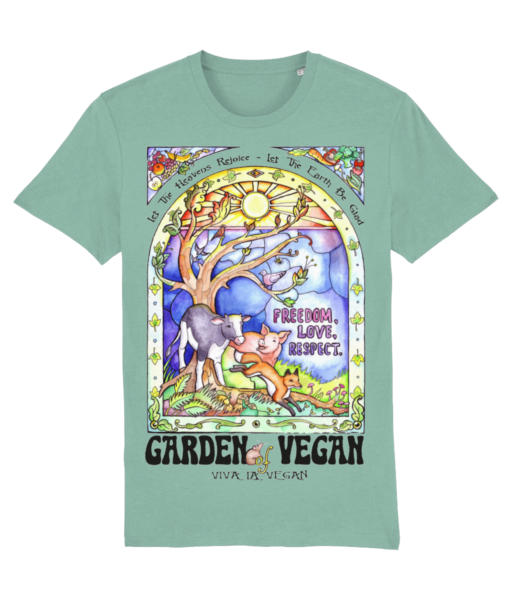 Unisex Vegan Tshirt - "Garden of Vegan"