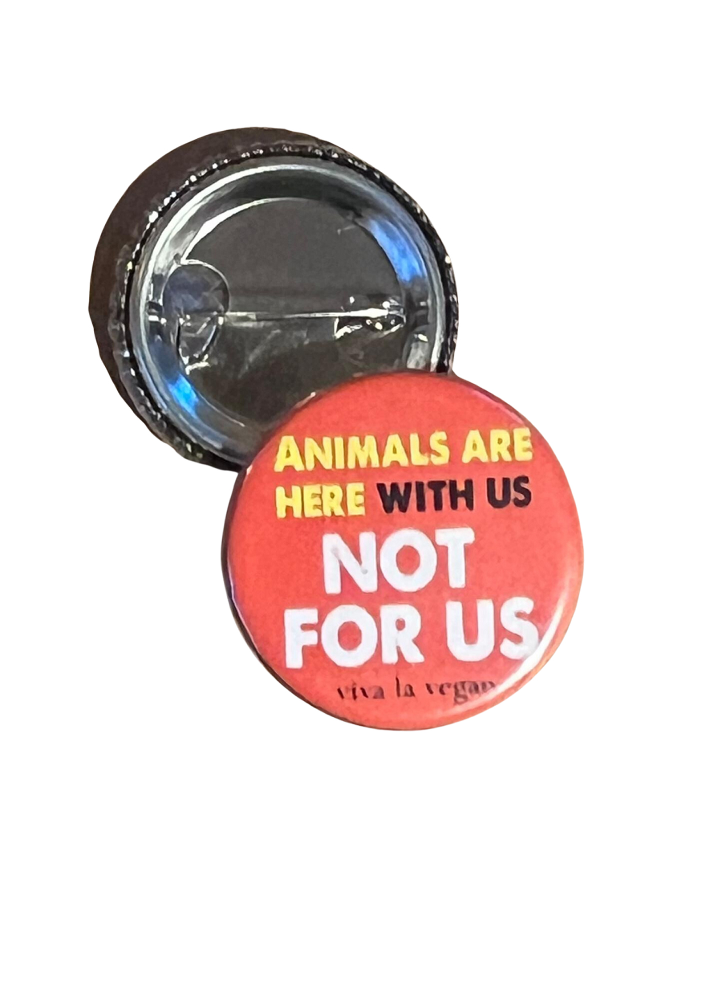 Animals are here with us NOT for us 25 mm badge copy