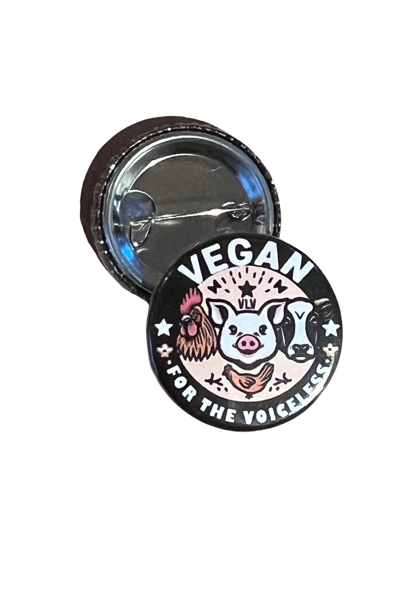 Vegan For The Animals 25 mm badge