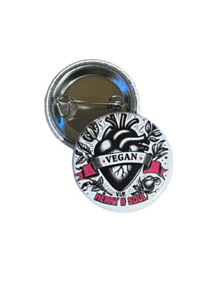 25 mm Statement Badge: Vegan Heart & Soul