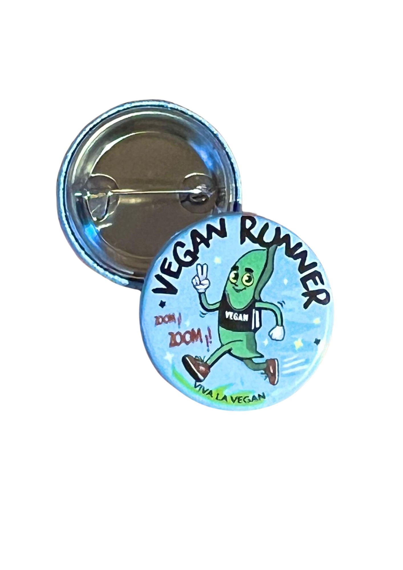 Vegan Runner bean 25 mm badge