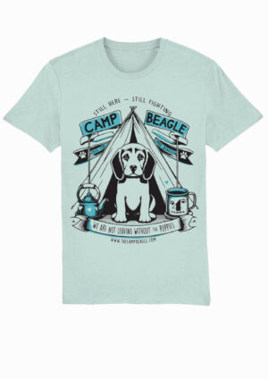 Camp Beagle 4th year anniversary t-shirt - teal print