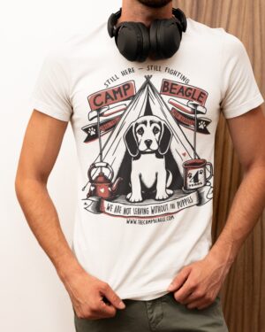 Camp Beagle 4th year anniversary t-shirt - orange print