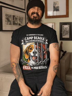 Black unisex tshirt with large torso graphic
