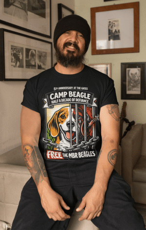 Black unisex tshirt with large torso graphic